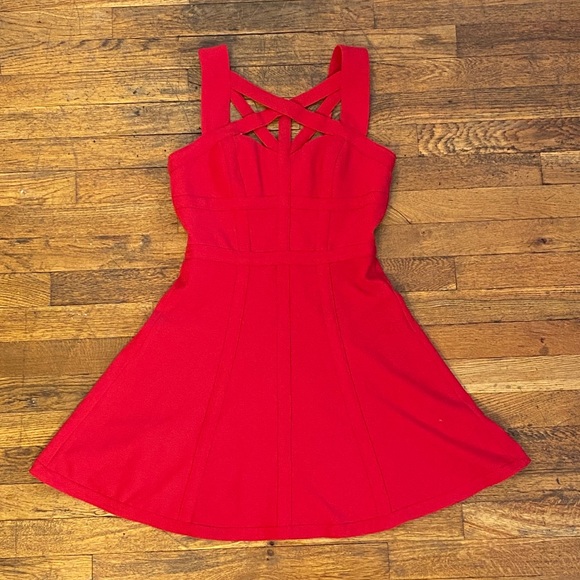 BCBG MAXAZARIA Red Cut Out Dress - Picture 2 of 4